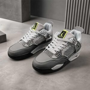 Air Jordan 4 Metallic Grey Sneakers