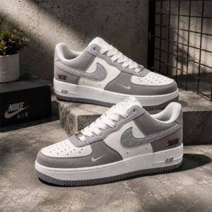 Elite AF1 Frost White & Slate Grey Sneakers
