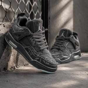 Elite Jordan 4 KAWS All-Black Carbon Edition