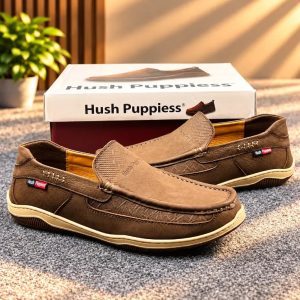 Hush Puppies Men's Chocolate Casual Leather Loafers